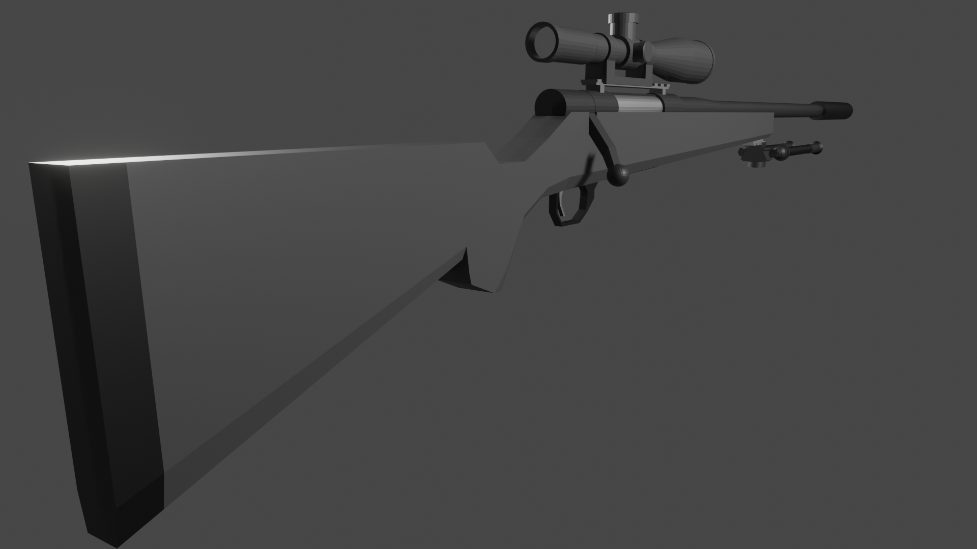 Low Poly R700 Sniper Rifle preview image 3